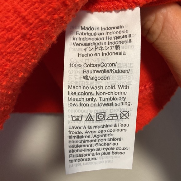 Madewell Coral/Red Tank Top, 100% Cotton, Size Medium, Tie Front with Key Hole - Picture 5 of 5